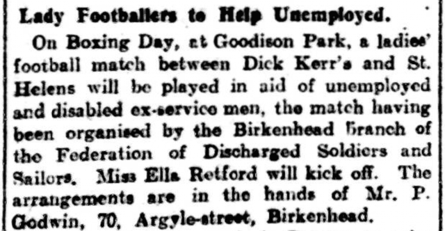 The Dick, Kerr Ladies at Goodison Park, press photograph