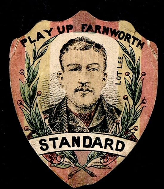 Baines Shield Cards (framed flight) — shield-shaped chromolithograph trade cards, J. Baines Ltd., Bradford, 1880s–1900s