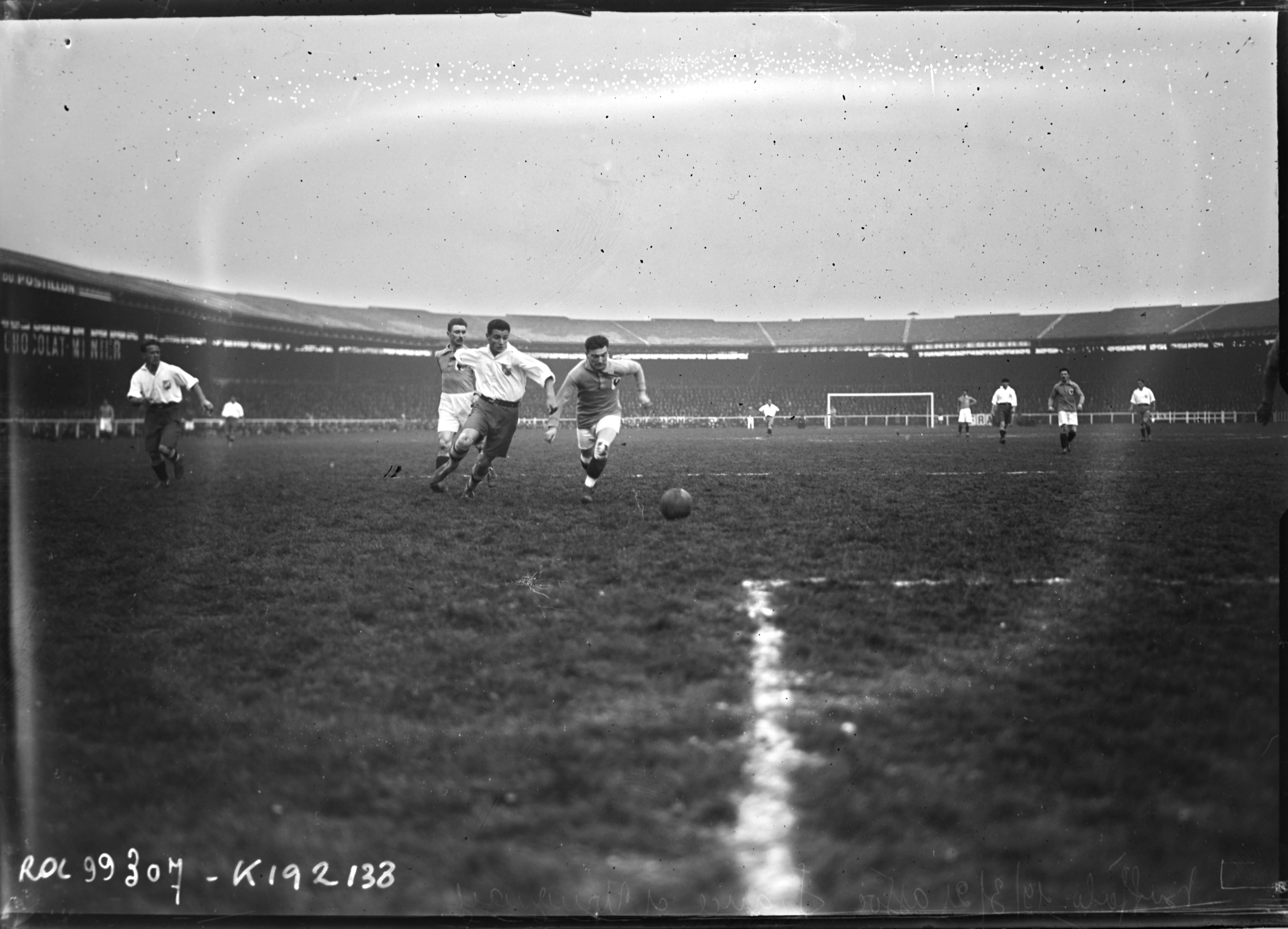 France v. Uruguay, March 1925 — glass plate negative, Agence Rol, 19 March 1925, Agence Rol, 1925