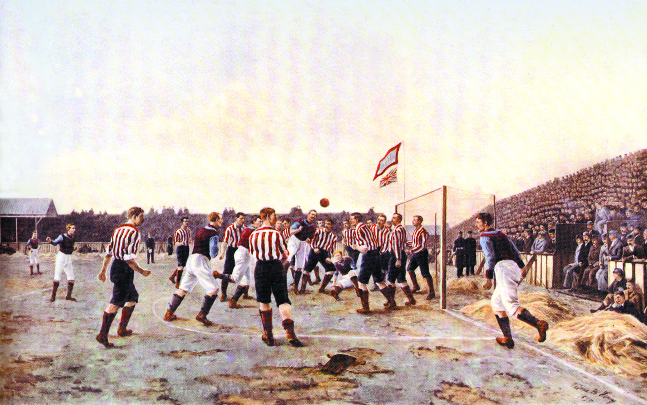 Sunderland v. Aston Villa — Sunderland v. Aston Villa (oil on canvas), Thomas M. M. Hemy, 1895