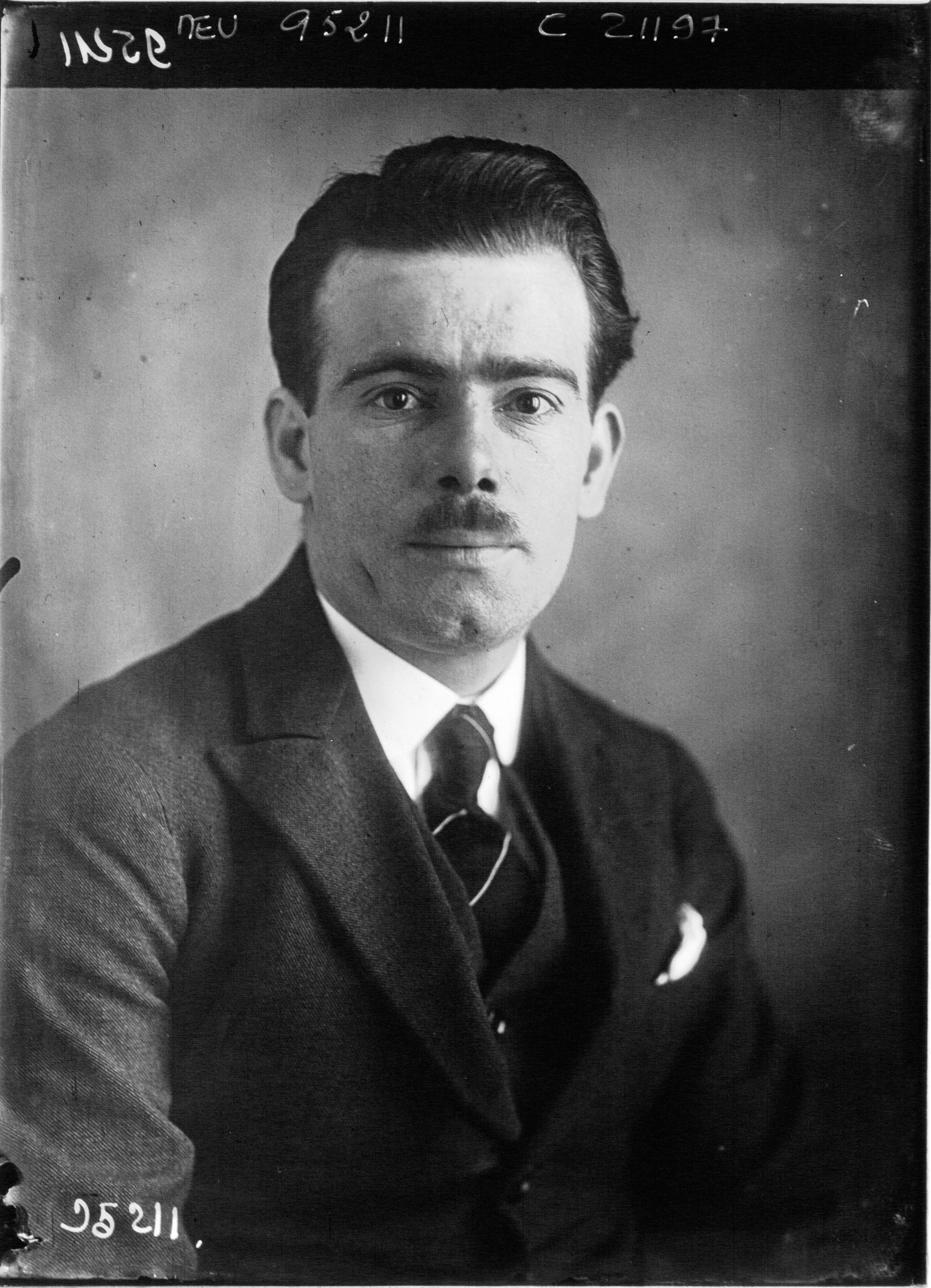 A Player, 1922 — glass plate negative, Agence Rol, Agence Rol, 1922